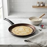 Papilla Domino 25 cm Krep ve Pankek Tavası - Yanmaz Yapışmaz &Ccedil;ikolata Kahve & Gold Granit Efektli