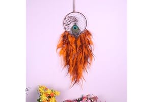 Attrape-rêves, Disdarkday attrape-rêves fille fait main Attrape-rêves Plume Attrape-rêves, Décoration Artisanale de Mariage Chambre d'Enfant, Mur Ornaments (sans LED).