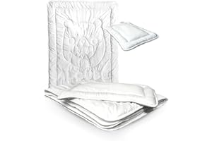 ‎ALCUBE Alcube® HYGGI Bettdecken-Set 100x135 mit flachem Kissen 40x60 für Babys und Kinder I ÖKO-Tex 100 Bettwäsche-Set Mikrofaser Decke und Kopfkissen I kompatibel mit Kinderbettwäsche 100x135