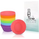 Super Kichen Mini Silicone Mould for Pastries, Reusable Molds | Muffins, Non-Stick Air Fryer Baking Trays for Muffins, Cupcak