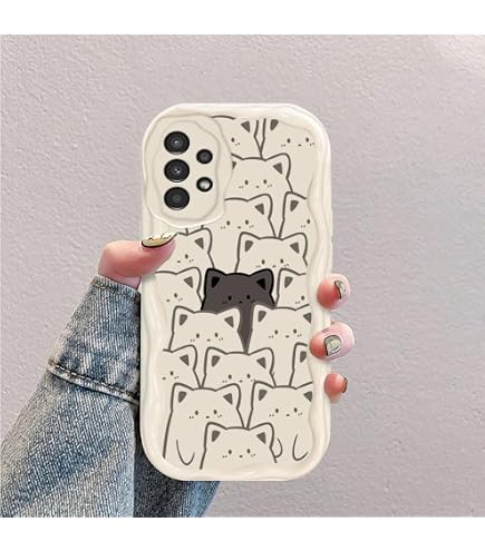 XINYEXIN Flüssigsilikon-Hülle Für Xiaomi Redmi 12C | Wellen-Design, Stoßfest | Weiß, Mit Erhöhten Rändern Für Bildschirm & Kamera