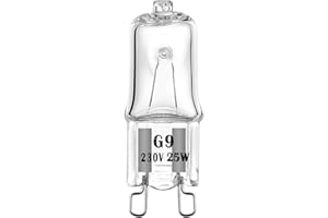 EKSAVE 4 x G9 Halogen Oven Bulbs 25W 230V for Oven and Microwave Oven Cooker Bulb Wax Melt 370lm 300 Degree C Heat Tolerant Light Bulbs