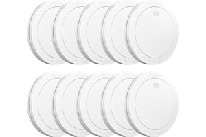 CPVAN Rauchmelder Vernetzt 10 Jahre Batterie mit Magnethalterung, EN14604 Geprüft Funk Feuermelder | Ohne Bohren, Europäischen Norm 85dB Rauchwarnmelder, 10er Set