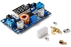 LAOMAO DC-DC Reducen Módulo de Potencia 4V-38V a 1.25V-36V 5A Voltímetro Ajustable