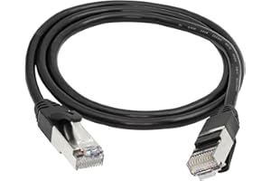 QIANRENON 1m RJ50 Extension Câble RJ50 10P10C mâle à mâle Réseau Câble Cat5E 26AWG,pour radios Motorola, Scanner, Impression Laser, équipement d'automatisation Industrielle, 3.3ft