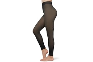 KBVOT Thermo Strumpfhose Damen Winter Thermostrumpfhosen Gefütterte Strumpfhosen Ohne Fuß Wärme Fleece Strumpfhose Gefälschte Durchscheinend Pantyhose High Waist Dicke Leggins