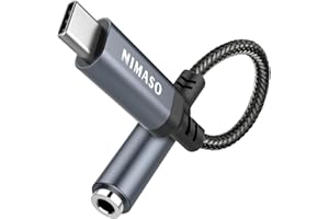 NIMASO USB C Jack 3,5 mm Adapter USB Typu C Audio w plecionym kevlarze dla Sumsung S21/S20 Ultra/Note 10/Galaxy Note20/Note20 Ultra 5G, Google Pixel 2/3, Huawei Mate 20 Pro