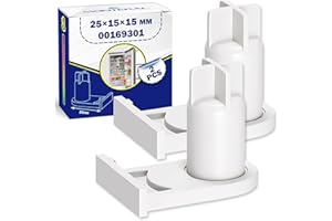 2 Piezas Buje para Bisagras de Puerta Frigorifico Congelador Integrable con Código Original 00169301 169301 para Bosch para Siemens 5384490 para Miele - Garantía de 10 Años - MONTERAL