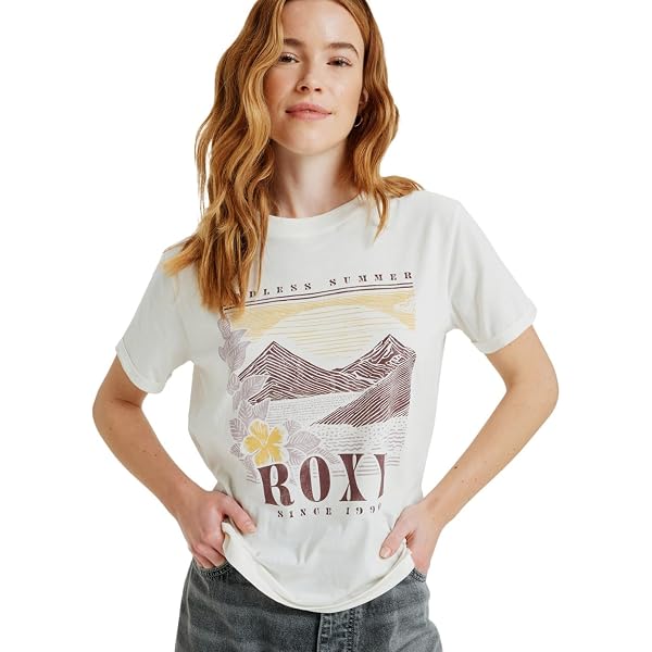Roxy Hangloose Art LS T-Shirt Femme Manches Longues - Coton Bio Loose