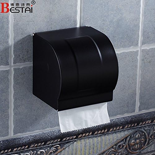 Qingv American Black Box304Stainless Steel Antique Toilet Paper Toilet Paper Towel Rack Servers From Roll Paper Punch
