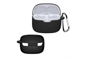 GIOPUEY Silikonowe etui kompatybilne z JBL Tune Beam/JBL Tune 245NC TWS, ultracienka miękka osłona, slim fit, odporne na upadki, nie brudzi się łatwo - czarne
