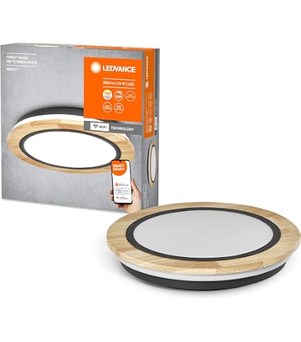 LEDVANCE ORBIS BACKLITE ROUND SMART+ WiFi Deckenleuchte 35 Cm – Dimmbar, RGB, 28W, 2400 Lumen