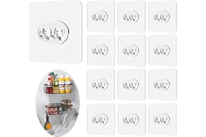 SHNMINEU 12 supporti angolari per doccia, adesivi trasparenti, per mensola da bagno, compatibili con HapiR, YUNKE, PNNP, HENA, OriwarE, OWAY, ionlyou, CHRERNA Digits