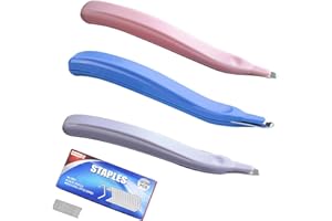 NIYATA 3PCS Arrache Agrafes, Extracteur d'agrafesn Magnétiques, Dégrafeuse Retirer Agrafe, Stylo Dissolvant d'agrafes, 1000 Agrafes, pour L'école, Le Bureau et La Maison, 3 Couleurs