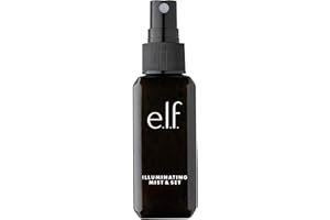 E.l.f. Illuminating Mist & Set Spray, Refreshing, Hydrating, Sets Makeup And Achieves A Glowy Look, Infused With Green Tea, And Vitamins A, B And C, Available In Small And Large Sizes 60ml, 120ml