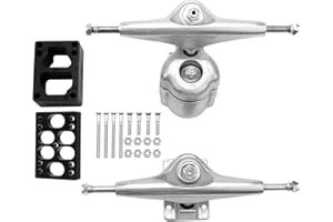 Roundsky Land Surf Skateboard Eje para S6 Rojo BruCke Surfskate Skateboard Adapter,Plata Junta Set