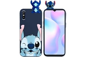 Omyzo Funda Compatible con Xiaomi Redmi 9A 4G 6,53",Carcasa Silicona con Stitch Dibujos Animados Anime Patrón 3D Doll,Carino Suave TPU Antigolpes Case Fundas para Redmi 9i/9AT