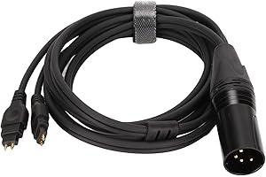 Annadue HiFi Kabel mit 4 poligem XLR Stecker, symmetrisch, kompatibel mit ennheiser HD650 HD600 HD580 HD660S HD58X HD565 HD545 HD535 HD6XX Kopfhörer, Ersatz Audio Upgrade Kabel