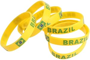 BESTOYARD 6 Stück Land Silikon Armband Mode Sport Armband für 2018 Weltmeisterschaft (Brasilien)