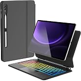 Fogy Samsung Galaxy tab S9 Fe Plus klavyeli kılıf - Tab S8 Plus/S7 Plus/S7 FE 12,4 in&ccedil; Magic Keyboard Touchpad Rgb Işıklı Kla