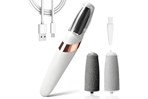 SATHYCHANPY Râpe Électrique Pieds Anti Callosités, Rape Pedicure Rechargeable, un Câble de Chargement USB et un Lumière D'appoint, Adapté à L'élimination Callosités Pieds et aux Soins Quotidiens