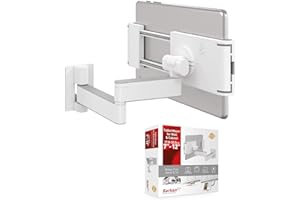 Barkan Soporte para Tablet de 7-12 Pulgadas, Inclinable y Giratorio, Articulado, Giratorio de 360 Grados, para iPad, Samsung Tab y más, Montaje en Pared