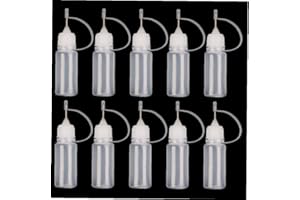 PiniceCore 10pcs Pegamento Botella De Plástico Aguja 10ml Botella Flexible para La Herramienta De Papel del Arte De Álbum De Recortes De Papel De Quilling