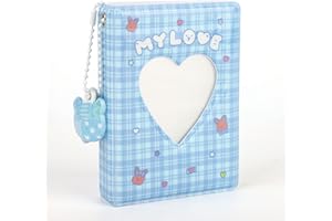 BBXWANG 7.6cm Binder Photocard Kpop, Mini Album Fotografico Con Portachiavi, Hollow Porta Photocard Kpop Con 40 Tasche, Kpop Photo Card Binder, Album Kpop Gadget Per La Raccolta Di Immagini, Immagine