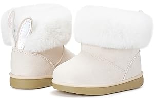 KVbabby Stivali Bambine Stivaletti da Neve Ragazze Caldo Fodera Bambini Stivali da Neve Scarpe da Invernali Antiscivolo Boots All'aperto