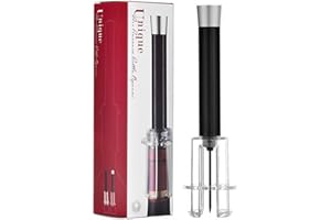 PHOEWON Tire Bouchon, Un Tire-Bouchon à Pression d'air Cork Pops Out Ouvre Bouteille Décapsuleur Ouvre Bouteille Vin Outils, Vin Accessoire (Noir)