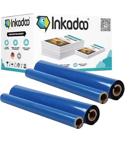 2 Rouleaux De Transfert Thermique Bubprint - Compatible Brother PC-72RF Et Fax T102, T104, Etc.