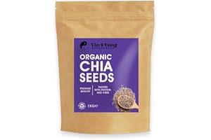Organic Chia Seeds 1kg, by Yin & Yang Superfoods, 100% Natural, Vegan, High in Protein & Fibre, Palm Oil Free