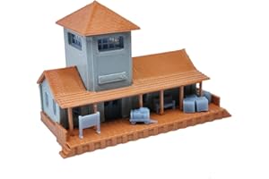 Outland Models - Paysage ferroviaire petite gare/dépôt rural - Echelle 1:220 Z - Maquette de gare pour enfants - Hobby train scenery - Enfants