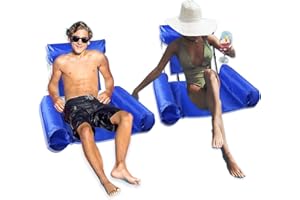 GothicBride 2 dmuchane materace do basenu, nadmuchiwany hamak wodny, hamak, fotel wypoczynkowy, basen dla dorosłych i dzieci, na plażę (niebieski)