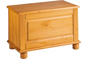 MOBLIT Baul de Madera Maciza de Pino, con puerta abatible, serie Canet. Medidas: 46x70x39 cm (AltoxAnchoXfondo), (Miel)