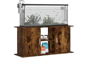 Gecheer Support pour Aquarium 121x41x58 cm Bois D'ingénierie, Meuble de Base avec 2 Portes et Compartiments pour Aquarium, Table D'aquarium pour Réservoir de Poisson