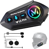 Intercom Motorcycle Helmet Bluetooth 5.4 Intercom Communication System | for 2 500 m riders, double noise cancellation DSP+CV