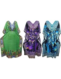 Indiatrendzs Womens Sleepwear Kaftan Nighty Wholesale Combo Of 3 Pcs