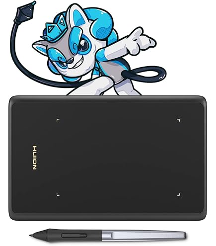HUION PW110 Penna Digitale PenTech 3.0 Senza Batteria, Impugnatura in Silicone Estesa, 2 Pulsanti Programmabili, 8192 Livelli di Sensibilità alla Pressione, per la Inspiroy 2 Tavoletta Grafica(Nero