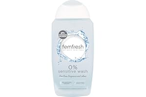 Femfresh 0% Sensitive Intimate Wash, Feminine Hygiene Shower & Bath Gel Cleanser, pH Balanced, Soap & Fragrance Free Feminine Wash, Vegan Formula with Lotus Flower Extract, 250ml