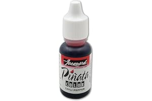 Jacquard Piñata Color Alcohol Inks, Highly Saturated Permanent Dye for Resin Art, Tumblers and Crafting on Non Porous Surfaces, Fast Drying Vibrant Ink, Chili Pepper Red 14ml (1/2 oz)