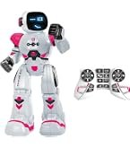 Xtrem Bots Robbie – Robot Programable Con 50 Movimientos, 20 Expresiones Faciales Con LED Azules, Control Por Gestos Y Mando, Juguete Educativo De Robótica Para Niños De 5 Años En Adelante
