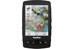 TwoNav Aventura 2 Plus, Outdoor Handheld-GPS mit 3,7-Zoll-Breitbild, Tasten und Joystick für Bergsteigen, Trekking, Wandern oder Navigation mit Karten enthalten. Farbe Türkisblau