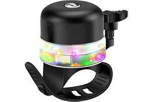 CMANLNYK Bike Bell With RGB Lights - Type-c Rechargeable Children's Bike Bell With Clear Loud Voice, Bicycle Bell, Garden Scooter Bell, Novelty Bicycle Bike Accessories for Adult & Kids