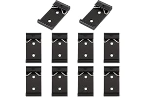 AHANDMAKER 10 Abrazaderas de Riel DIN Universal, Clip de Montaje de Aleación de Aluminio de 1.02 Pulgadas de Ancho, Soporte de Montaje Para Relé de Estado Sólido