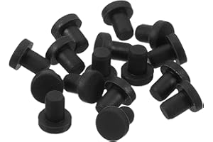 QUARKZMAN 32 Piezas Tapón de Goma Negro, Orificios de Enchufe de 4.5mm para Orificios de 4-4.3mm/0.16-0.17"