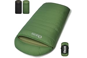 QEZER XXL Down Sleeping Bag,230cm x 100 cm Extra Large Sleeping Bag Lightweight and Warm for 3~4 Seasons Adults Outdoor Camping, Hiking and Backpacking