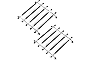 JJWNMLL trivets for kitchen worktops 2 Pcs - black kitchen worktop protector trivets for hot pans kitchen worktops protector with anti slip base