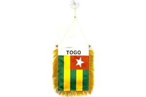 AZ FLAG Wimpel Togo 15x10cm - TOGOLESISCHE Mini Flagge 10 x 15 cm - Auto Pennant spezielle Auto