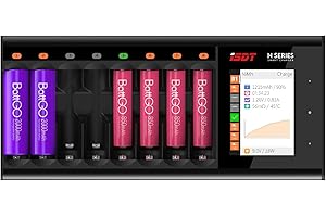 ISDT N8 - Cargador de pilas para 8 pilas AA y AAA de NI-MH, NI-Cd, iones de litio, litio-ferrofosfato, Eneloop, Panasonic, Varta, Ansmann